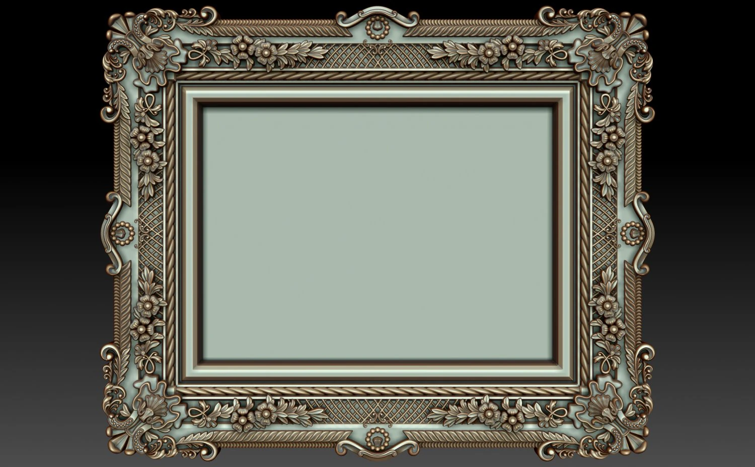 decorative frame 2 3D Model .c4d .max .obj .3ds .fbx .stl .blend 