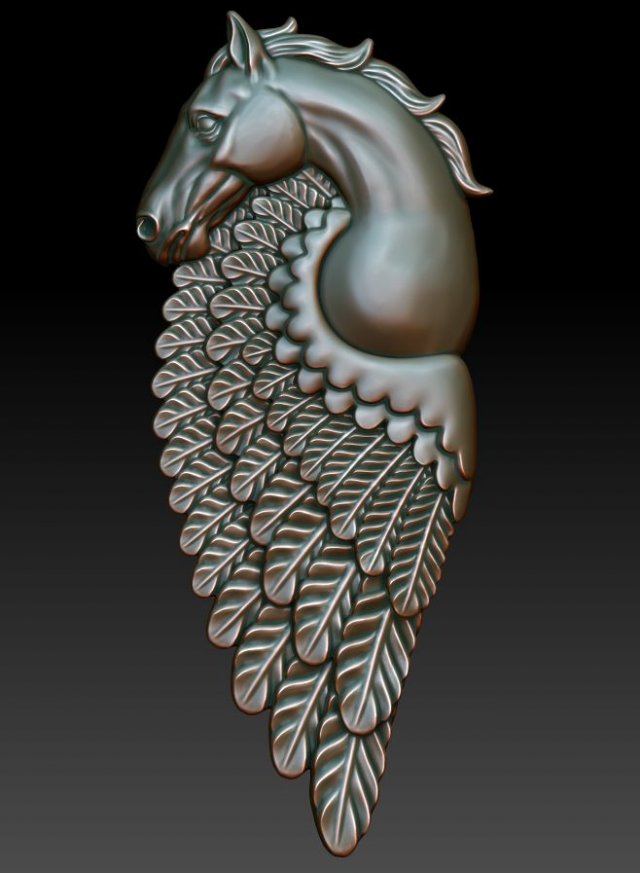 pegasus pendant 3D Print Model .c4d .max .obj .3ds .fbx .stl .blend 