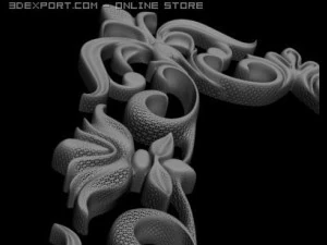 装飾フレーム 3Dモデル