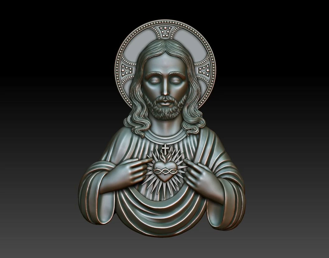 यीशु का पवित्र हृदय 3 3D प्रिंट मॉडल .c4d .max .obj .3ds .fbx .stl .blend 