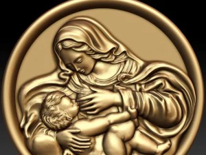 pendentif madone Modèle 3D