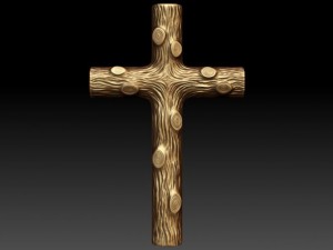 wooden cross 3D Print Model