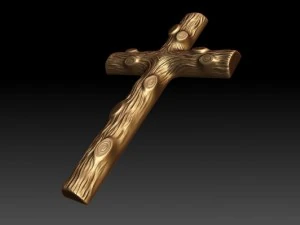 wooden cross 3D Print Model