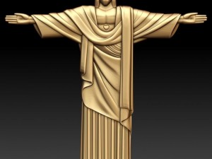 statue of christ in rio de janeiro 3D Model