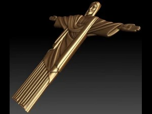 statue of christ in rio de janeiro 3D Model