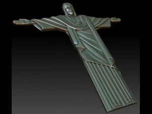 statue of christ in rio de janeiro 3D Model