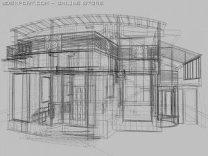 family house Modelo 3D