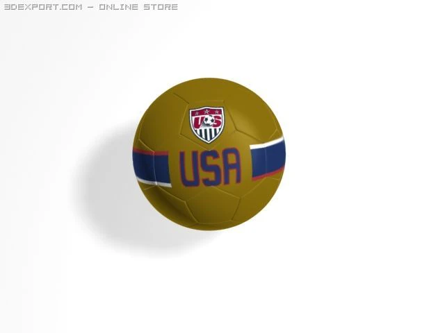 usa soccer ball 3D Model .c4d .max .obj .3ds .fbx .stl .blend 