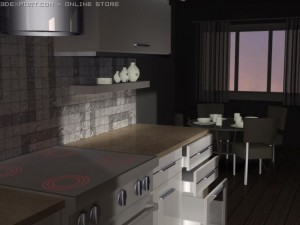 italian kitchen Modèle 3D