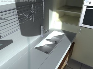 italian kitchen antares Modello 3D