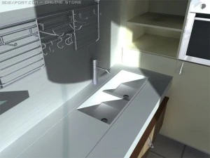 italian kitchen antares 3D Model