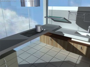 italian kitchen antares Modello 3D