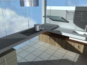 italian kitchen antares 3D Model