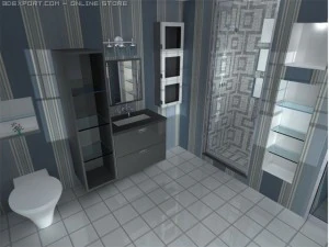 modern bath novello 3D Model