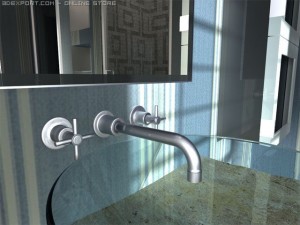 modern bath novello 3D Model