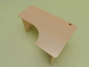 wood officce desk 3D Model