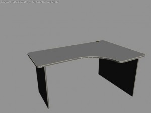 wood officce desk 3D 模型
