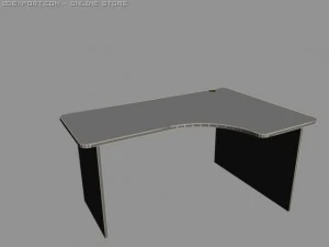 wood officce desk 3D Model