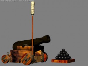 pyrate cannon alt Model 3D
