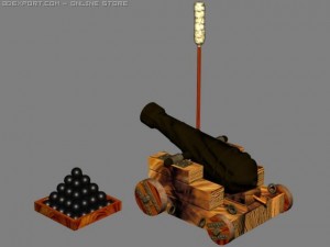 pyrate cannon alt 3D 模型