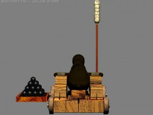 pyrate cannon alt 3D Model