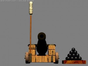pyrate cannon alt 3D 模型