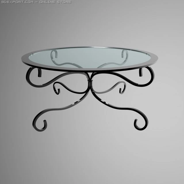 cafe table 3D Model .c4d .max .obj .3ds .fbx .stl .blend 
