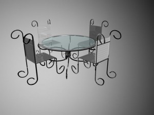 cafe table Modèle 3D