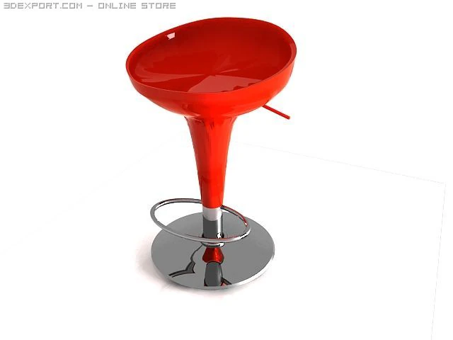 bar stool 3D Model .c4d .max .obj .3ds .fbx .stl .blend 