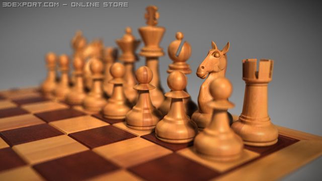 chess Model 3D .c4d .max .obj .3ds .fbx .stl .blend 