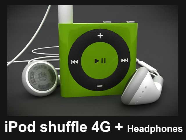 apple ipod shuffle 4g 3D 模型 .c4d .max .obj .3ds .fbx .stl .blend 