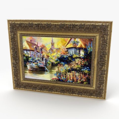 antique painting Modello 3D .c4d .max .obj .3ds .fbx .stl .blend 