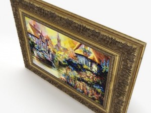 antique painting Modello 3D
