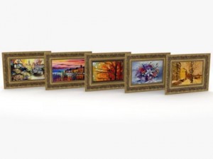 antique painting Modello 3D