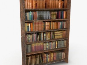 antique bookshelf Modelo 3D