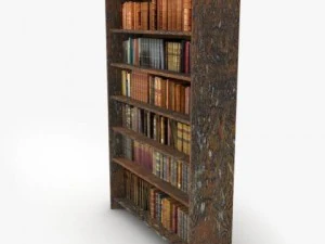 antique bookshelf 3D Model