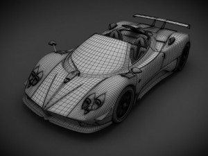 pagani zonda cinque roadster 3D Модель