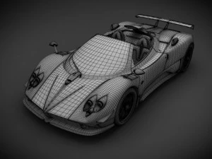 pagani zonda cinque roadster 3D Model
