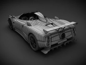 pagani zonda cinque roadster 3D Model