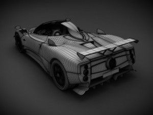 pagani zonda cinque roadster 3D Модель