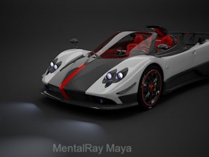 pagani zonda cinque roadster 3D Модель