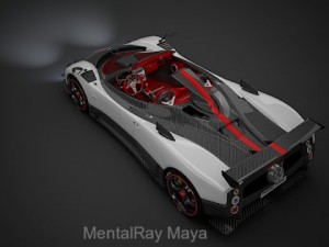 pagani zonda cinque roadster 3D Модель