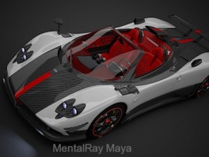 pagani zonda cinque roadster 3D Модель