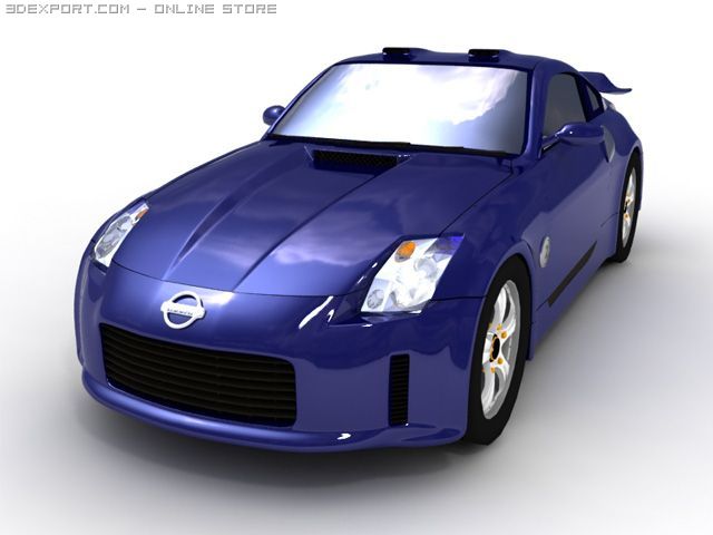 nissan350z lowpoly 3D-Modell .c4d .max .obj .3ds .fbx .stl .blend 