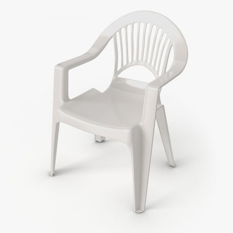 plastic chair 3D Модель .c4d .max .obj .3ds .fbx .stl .blend 