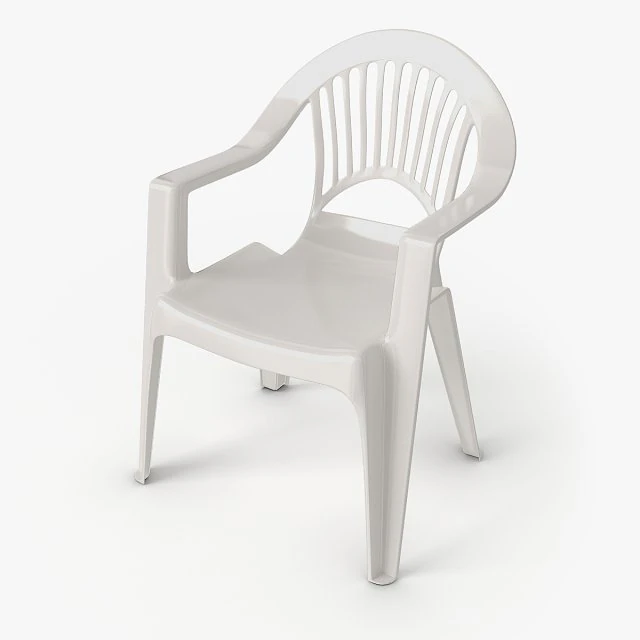 plastic chair 3D Model .c4d .max .obj .3ds .fbx .stl .blend 