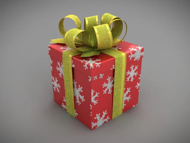 presente vermelho Modelo 3D .c4d .max .obj .3ds .fbx .stl .blend 