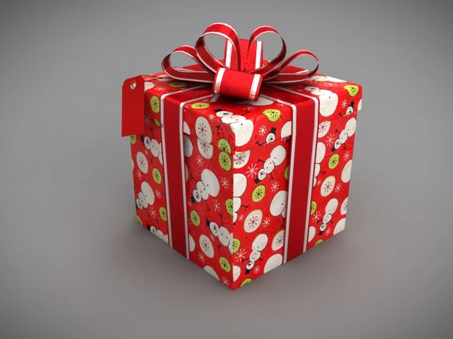 present cristmas 3D Model .c4d .max .obj .3ds .fbx .stl .blend 