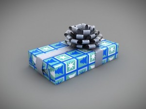 present silver 3D Model