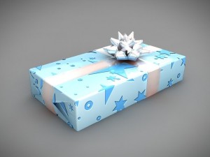 present silver 3D Model